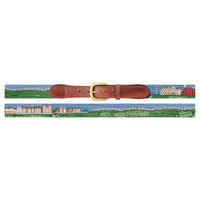 Smathers and Branson St Andrews Scene Needlepoint Belt Laid Out 