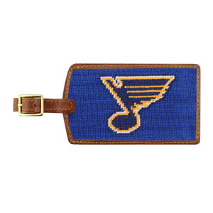 Smathers and Branson St Louis Blues Dark Royal Needlepoint Luggage Tag OLD STYLE