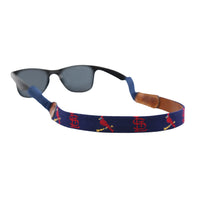Smathers and Branson St Louis Cardinals Needlepoint Sunglass Strap Attached to glasses  
