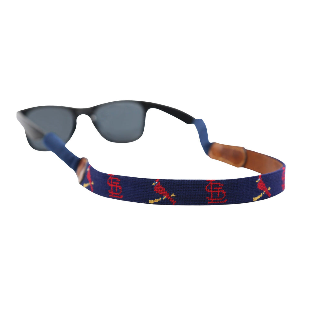 Smathers and Branson St Louis Cardinals Needlepoint Sunglass Strap Attached to glasses  