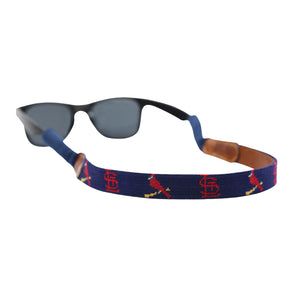 Smathers and Branson St Louis Cardinals Needlepoint Sunglass Strap Attached to glasses  