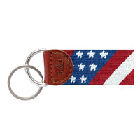 Smathers and Branson StarSpangledBanner Needlepoint Key Fob  