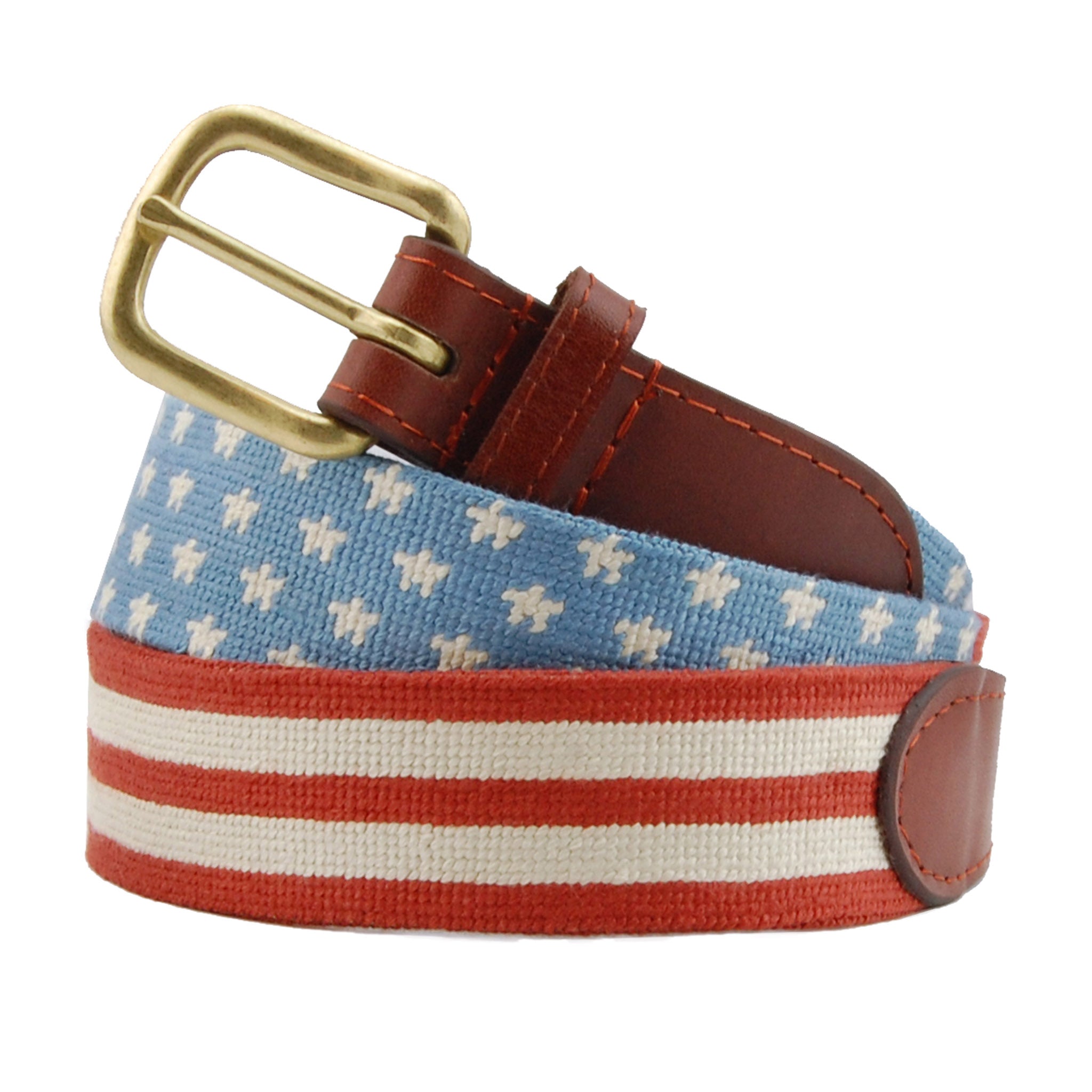 Smathers and Branson stars and stripes needlepoint belt