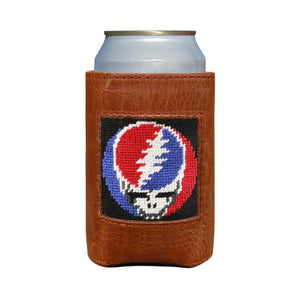 Smathers and Branson Steal Your Face Black Needlepoint Can Cooler   