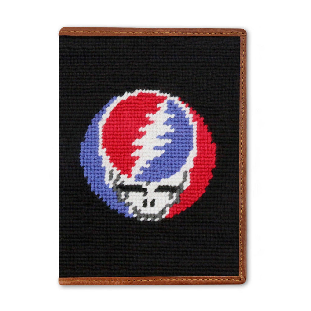 Smathers and Branson Steal Your Face Black Needlepoint Passport Case  