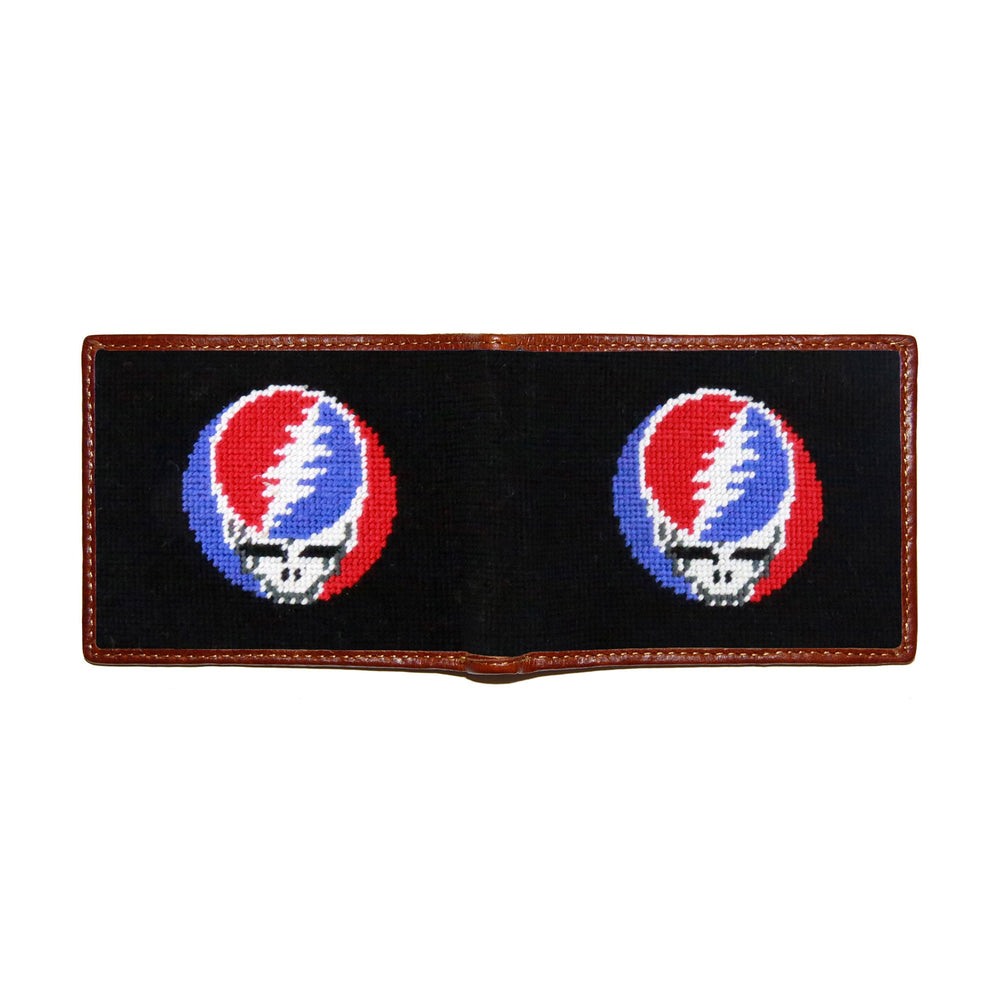 Smathers and Branson Steal Your Face Black Needlepoint Bi-Fold Wallet  