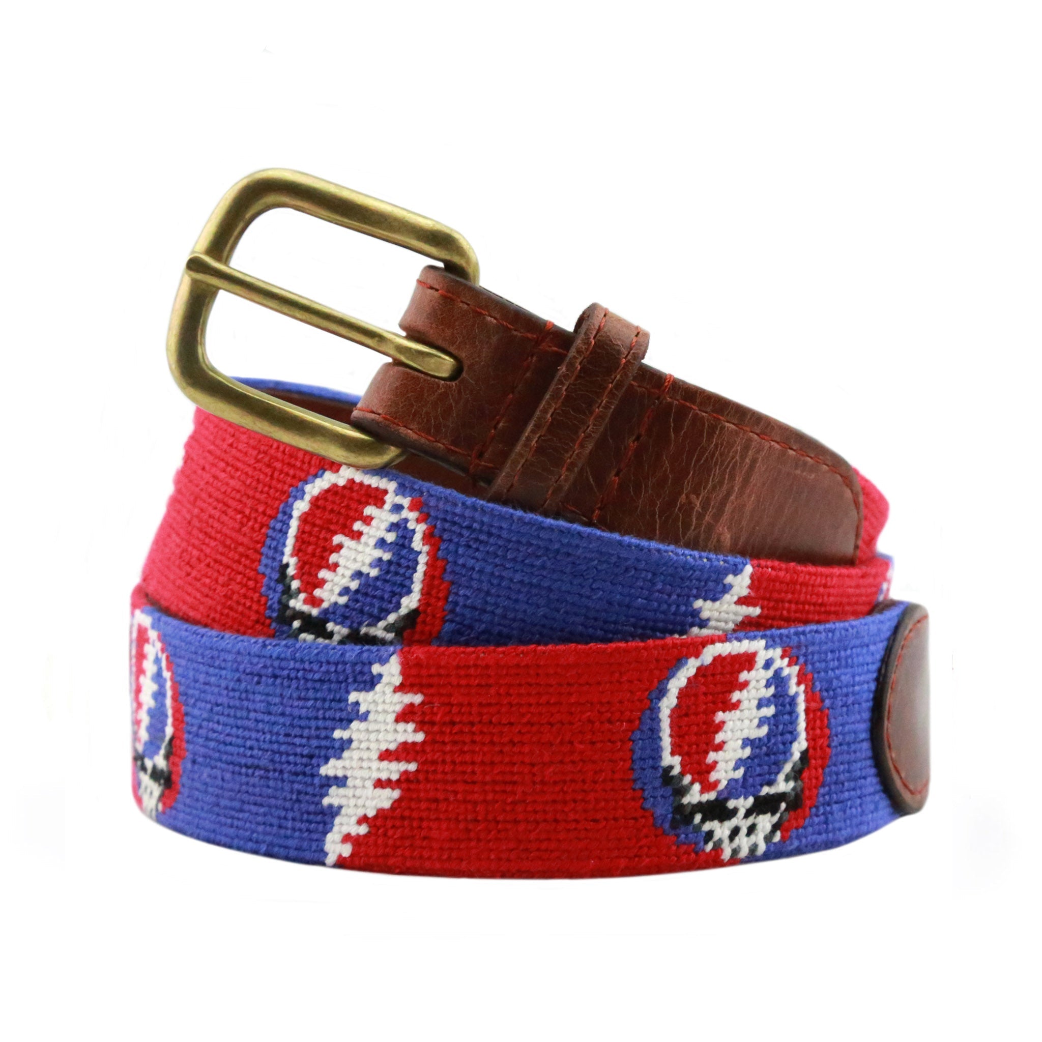 Smathers and Branson steal your face bolts needlepoint belt