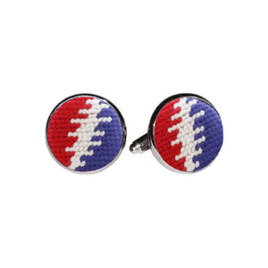 Smathers and Branson Steal Your Face Bolts Multi Needlepoint Cufflinks  