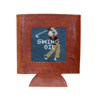 Smathers and Branson Swing Oil Slate Needlepoint Can Cooler   