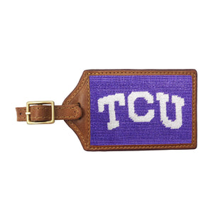 Smathers and Branson TCU Needlepoint Luggage Tag 