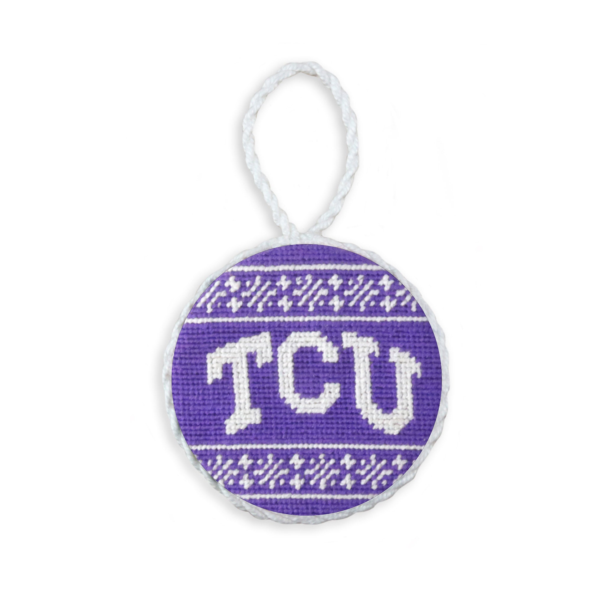 Smathers and Branson TCU Needlepoint Ornament 