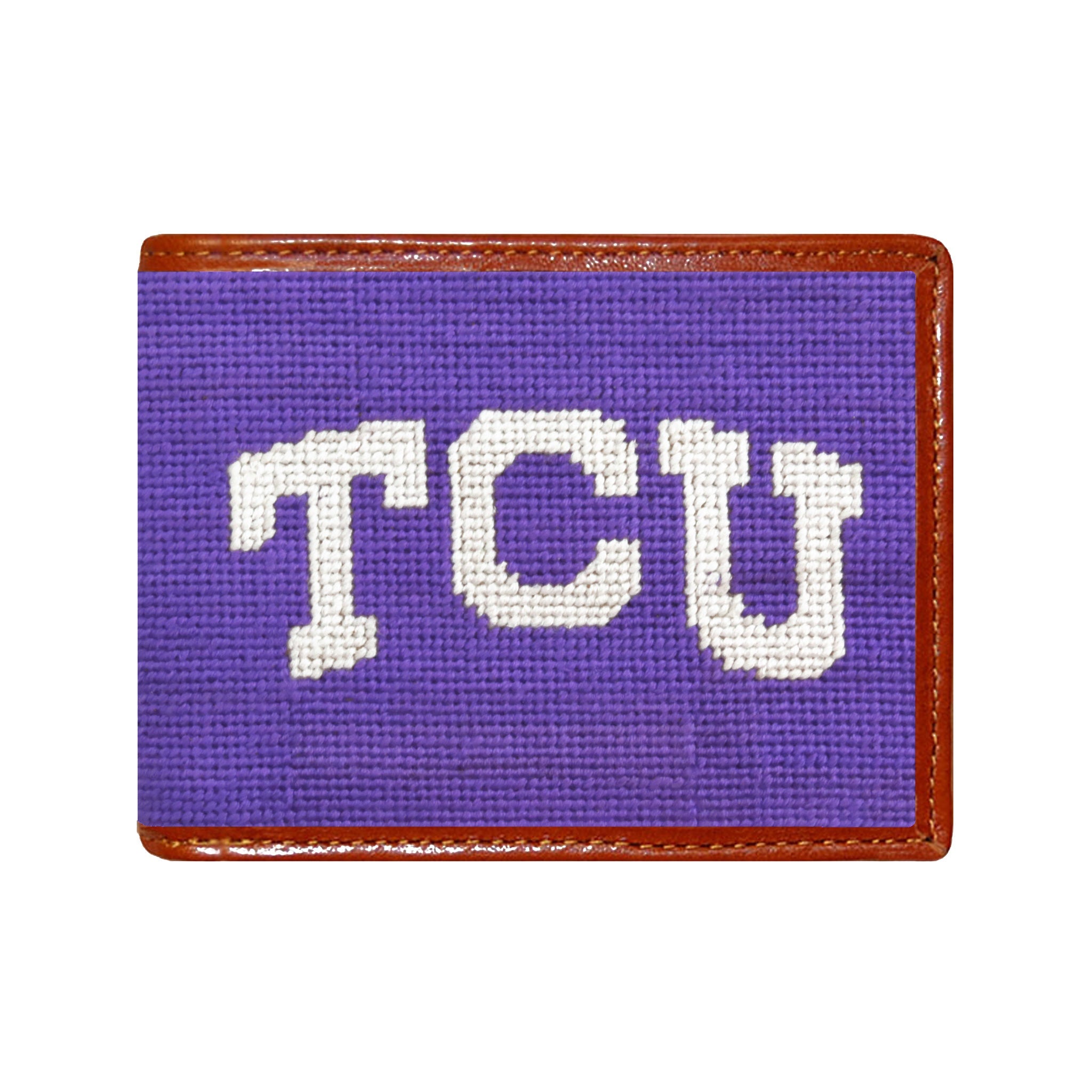 Smathers and Branson TCU Needlepoint Bi-Fold Wallet 