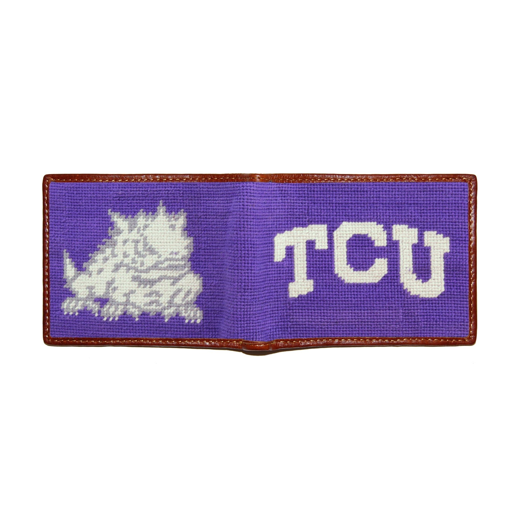 Smathers and Branson TCU Needlepoint Bi-Fold Wallet 