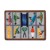 Smathers and Branson Tackle Box Needlepoint Credit Card Wallet Front side