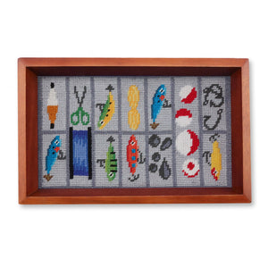 Smathers and Branson Tackle Box Needlepoint Valet Tray  