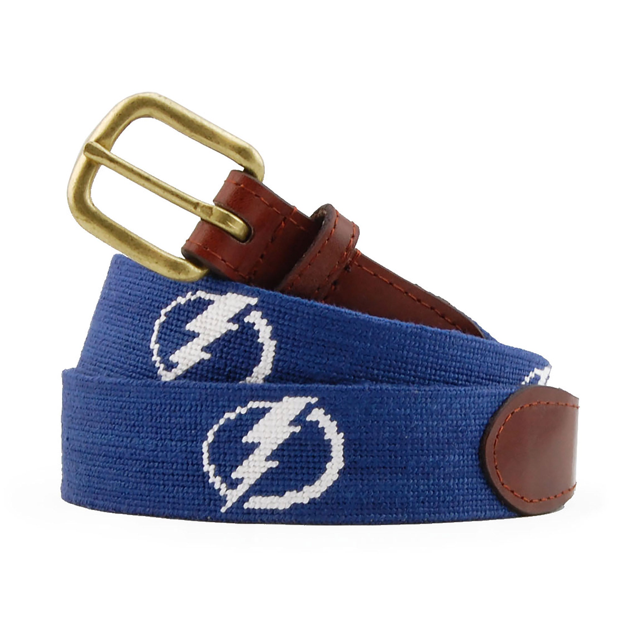 Smathers and Branson Tampa Bay Lightning Needlepoint Belt 