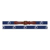 Smathers and Branson Tampa Bay Lightning Needlepoint Belt Laid Out 