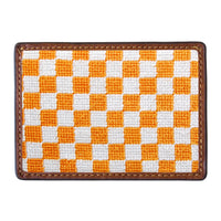 Smathers and Branson Tennessee Checker Needlepoint Credit Card Wallet Front side