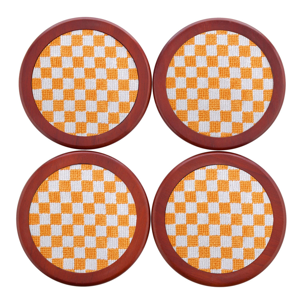 Smathers and Branson Tennessee Checker Needlepoint Coasters   