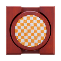 Smathers and Branson Tennessee Checker Needlepoint Coasters with coaster holder 