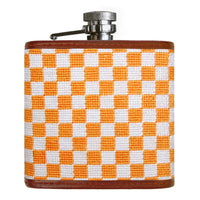 Smathers and Branson Tennessee Checker Needlepoint Flask Front 