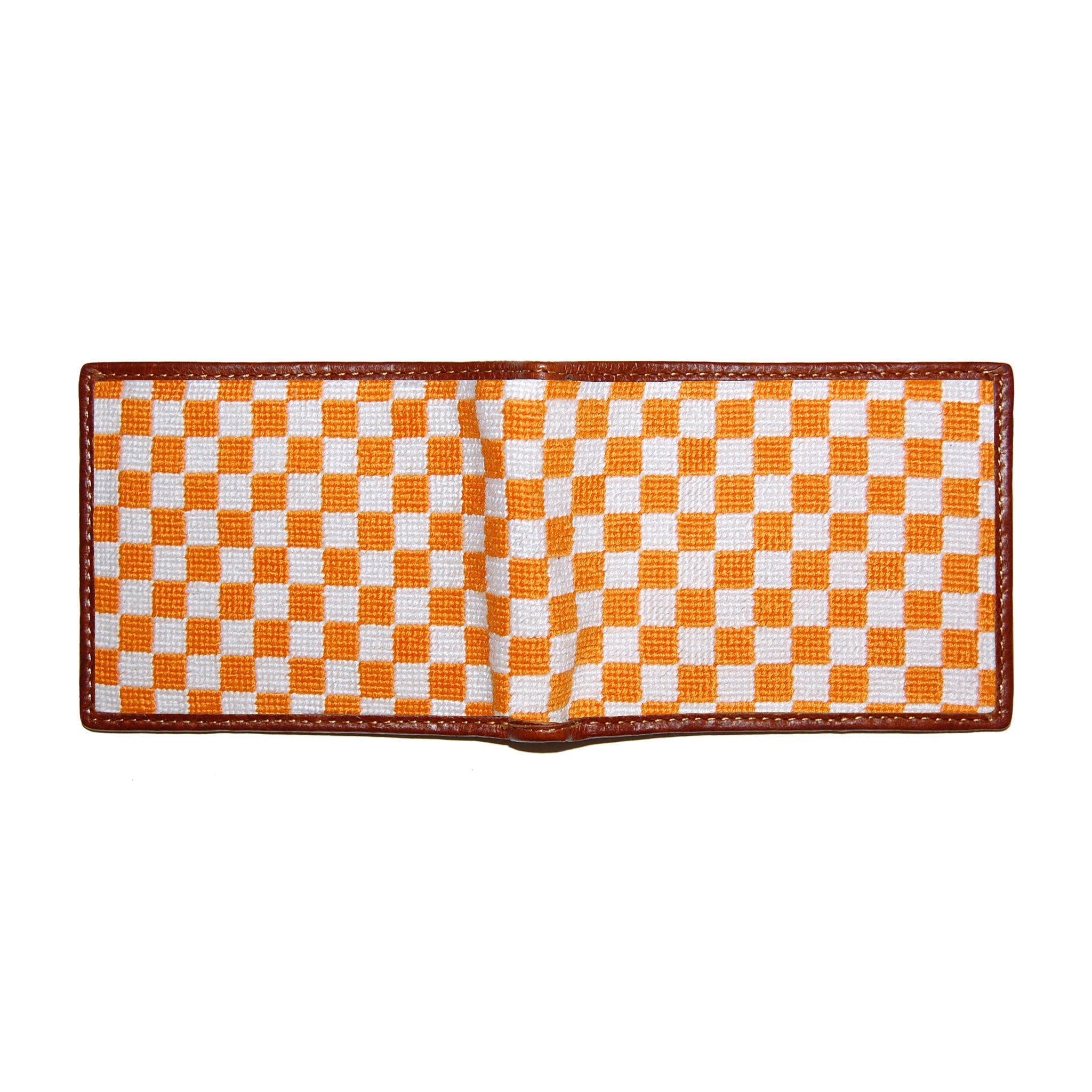 Smathers and Branson Tennessee Checker Needlepoint Bi-Fold Wallet 