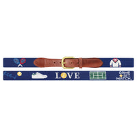 Smathers and Branson classic navy tennis needlepoint life belt