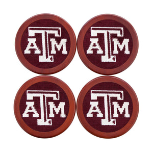 Smathers and Branson Texas A&M Needlepoint Coasters   