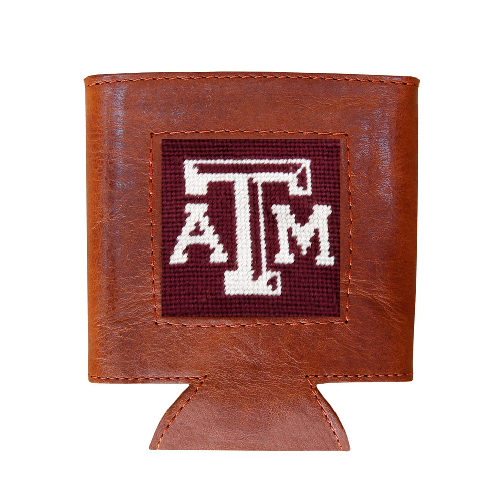 Smathers and Branson Texas A&M Maroon Needlepoint Can Cooler  
