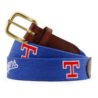 Smathers and Branson Texas Rangers Cooperstown Needlepoint Belt 