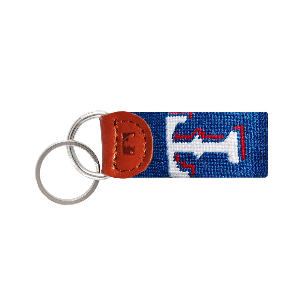 Smathers and Branson Texas Rangers Needlepoint Key Fob  