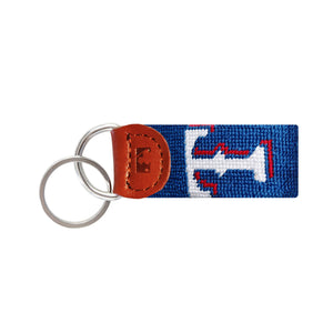 Smathers and Branson Texas Rangers Needlepoint Key Fob  