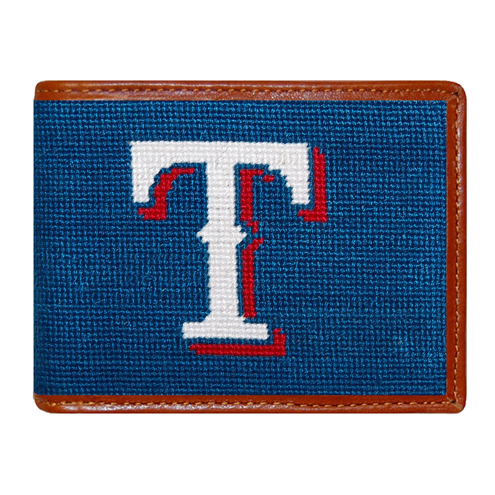 Smathers and Branson Texas Rangers Needlepoint Bi-Fold Wallet 