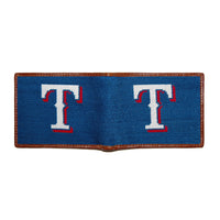 Smathers and Branson Texas Rangers Needlepoint Bi-Fold Wallet 