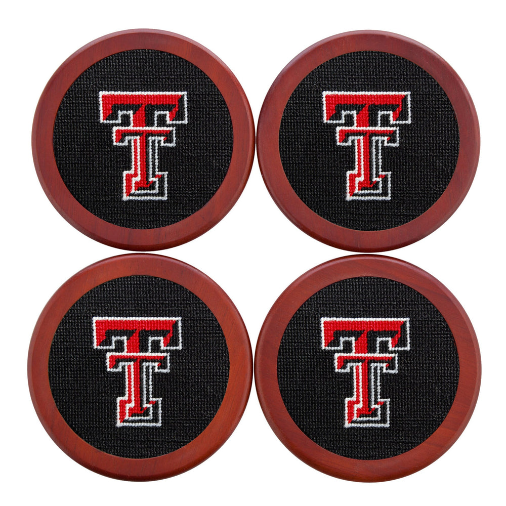 Smathers and Branson Texas Tech Needlepoint Coasters   