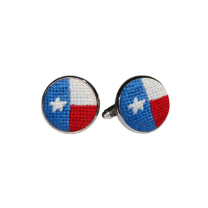 Smathers and Branson Texas Flag Multi Needlepoint Cufflinks  