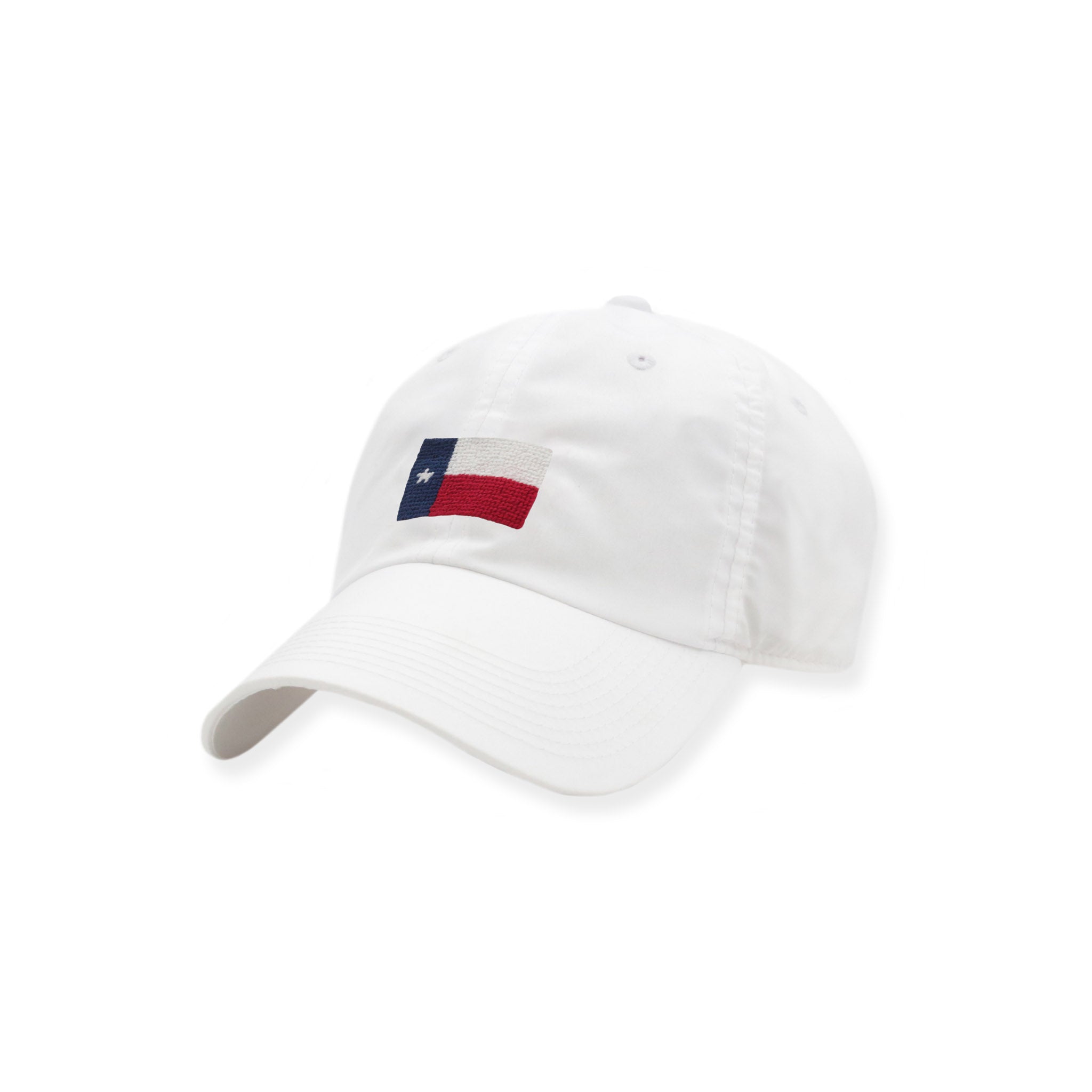 Smathers and Branson Texas Flag Performance Needlepoint Hat White 