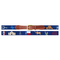 Smathers and Branson classic navy texas needlepoint life belt