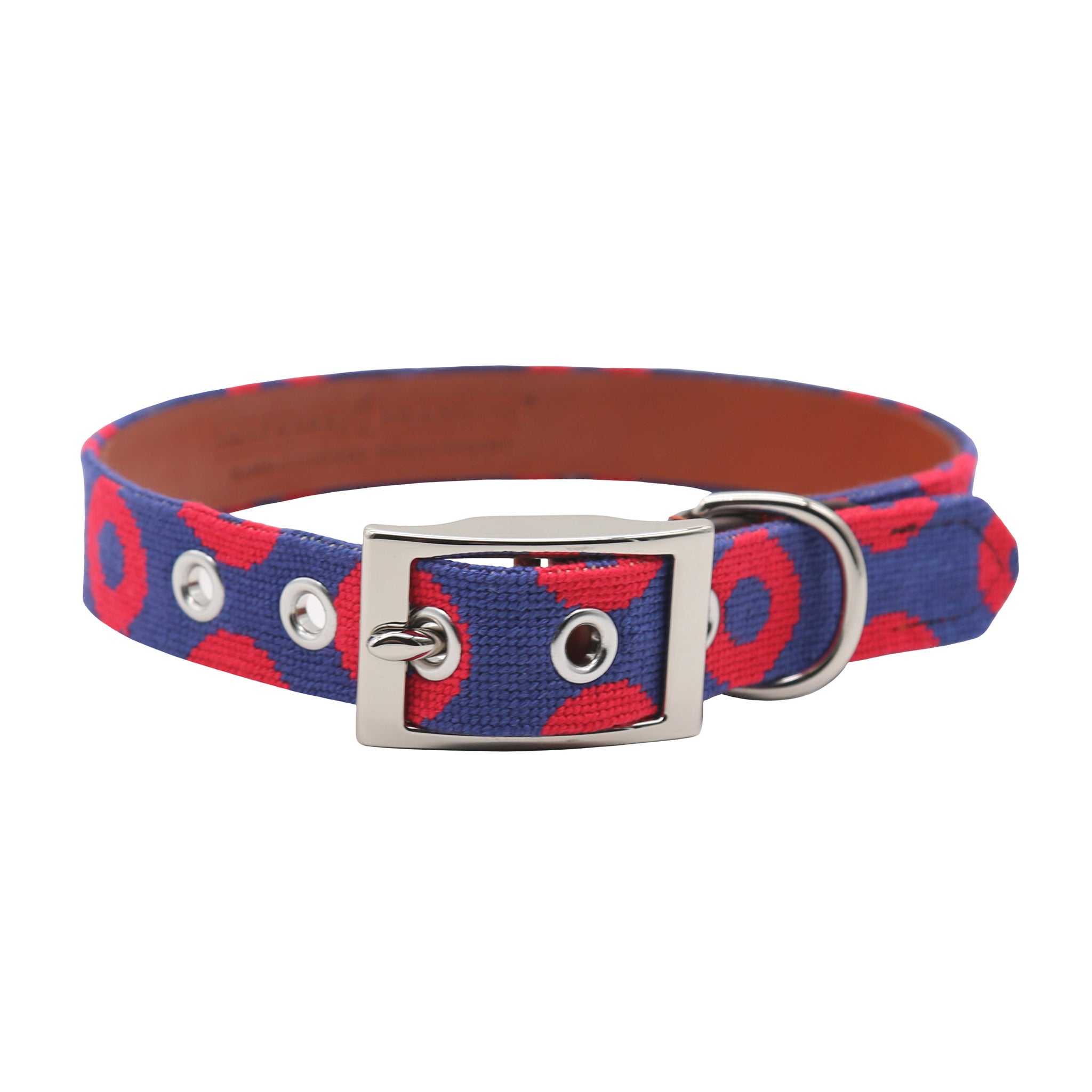 Smathers and Branson The Donut Pattern Needlepoint Dog Collar Looped 