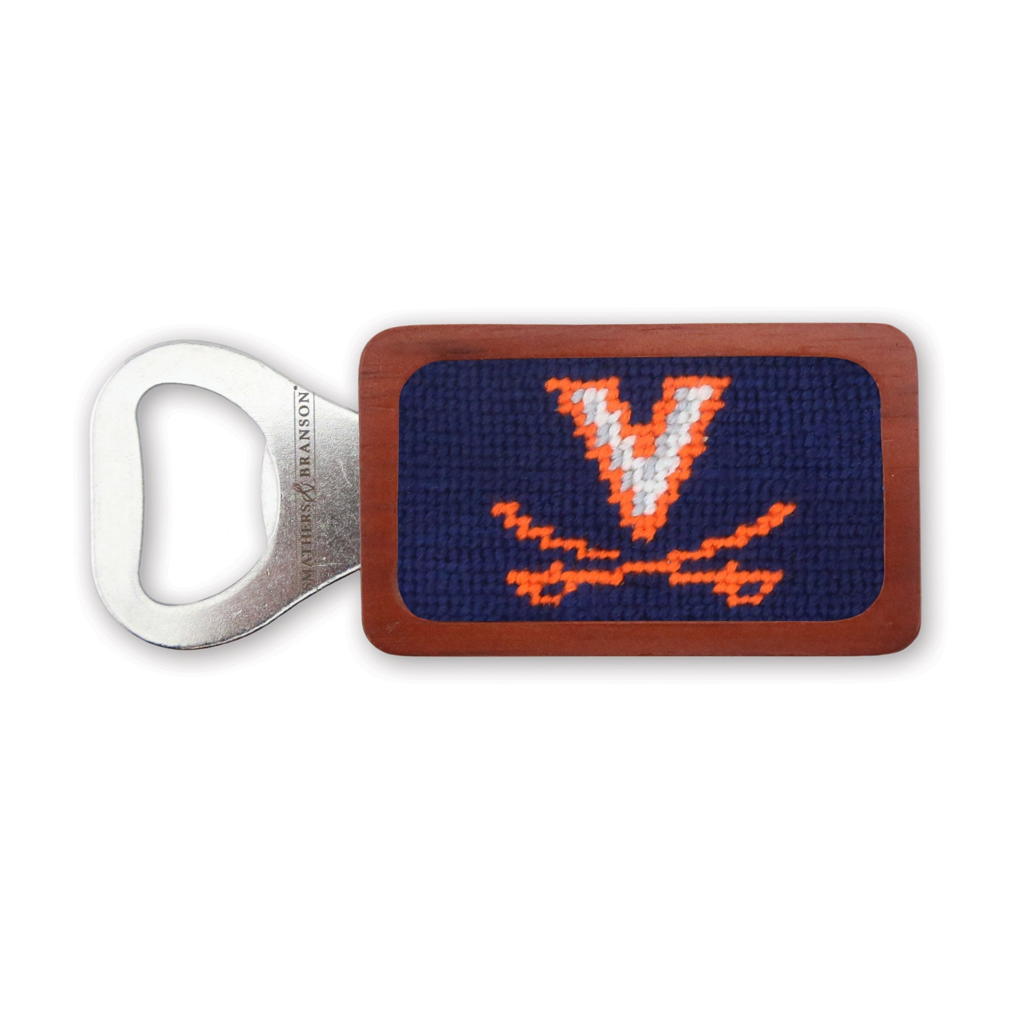 Smathers and Branson UVA Needlepoint Bottle Opener Dark Navy 