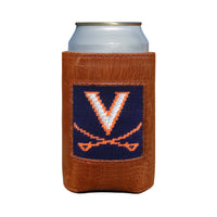 Smathers and Branson UVA Dark Navy Needlepoint Can Cooler   