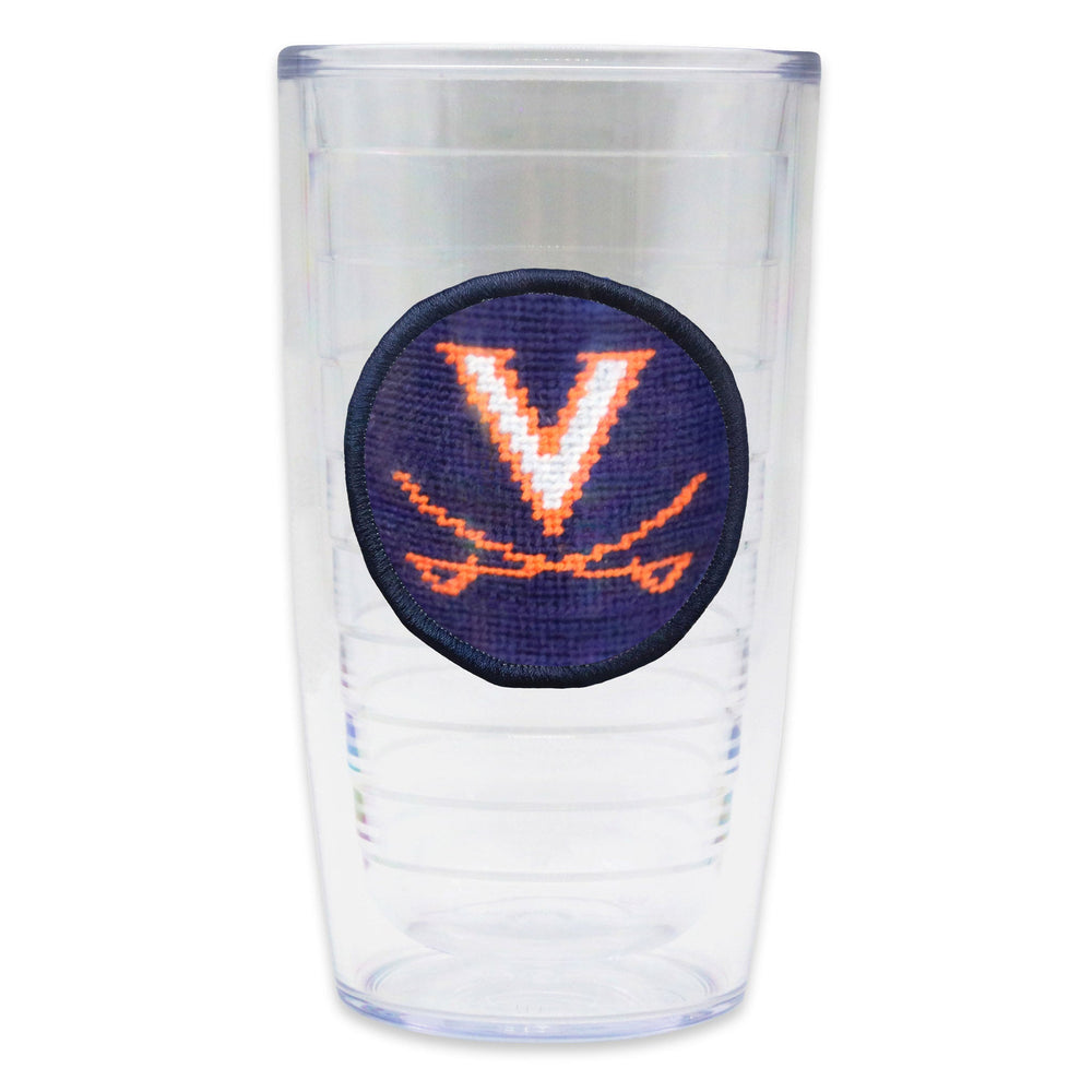 Smathers and Branson UVA Needlepoint Tervis Tumbler Dark Navy Navy Edge   