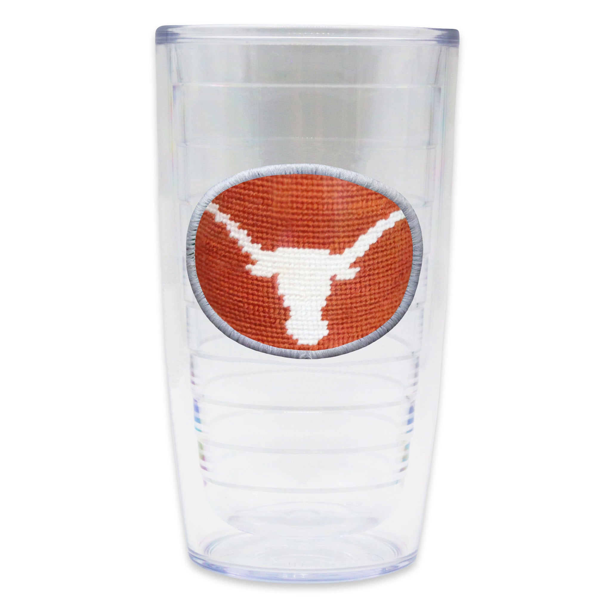 Smathers and Branson University of Texas Needlepoint Tervis Tumbler Burnt Orange White Edge   