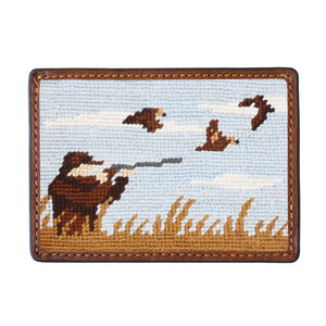 Smathers and Branson Upland Shoot Needlepoint Credit Card Wallet 