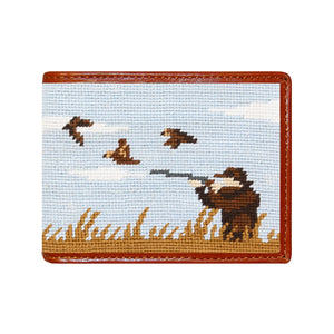 Smathers and Branson Upland Shoot Needlepoint Bi-Fold Wallet  