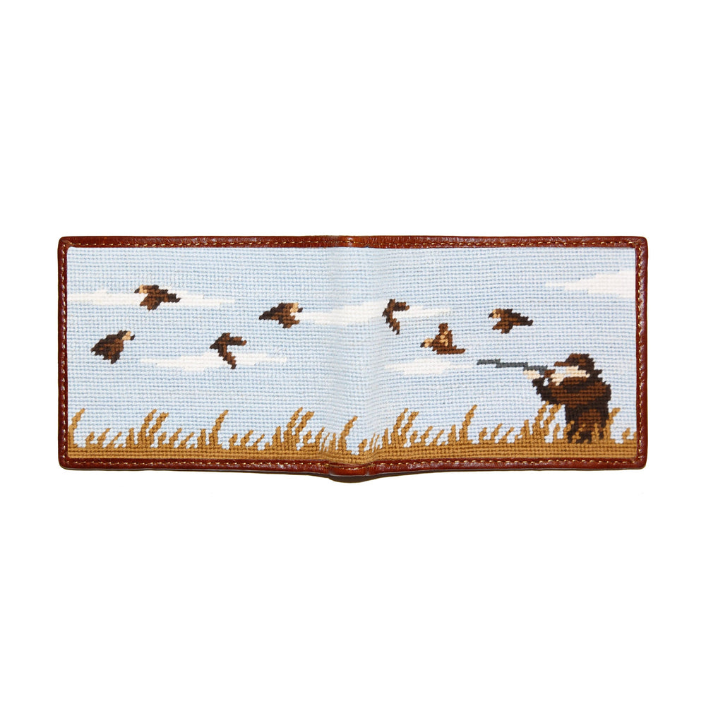 Smathers and Branson Upland Shoot Needlepoint Bi-Fold Wallet  