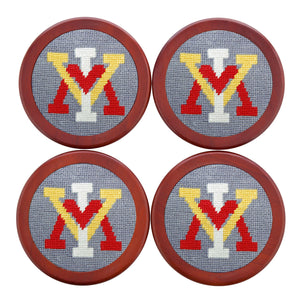 Smathers and Branson VMI Needlepoint Coasters   