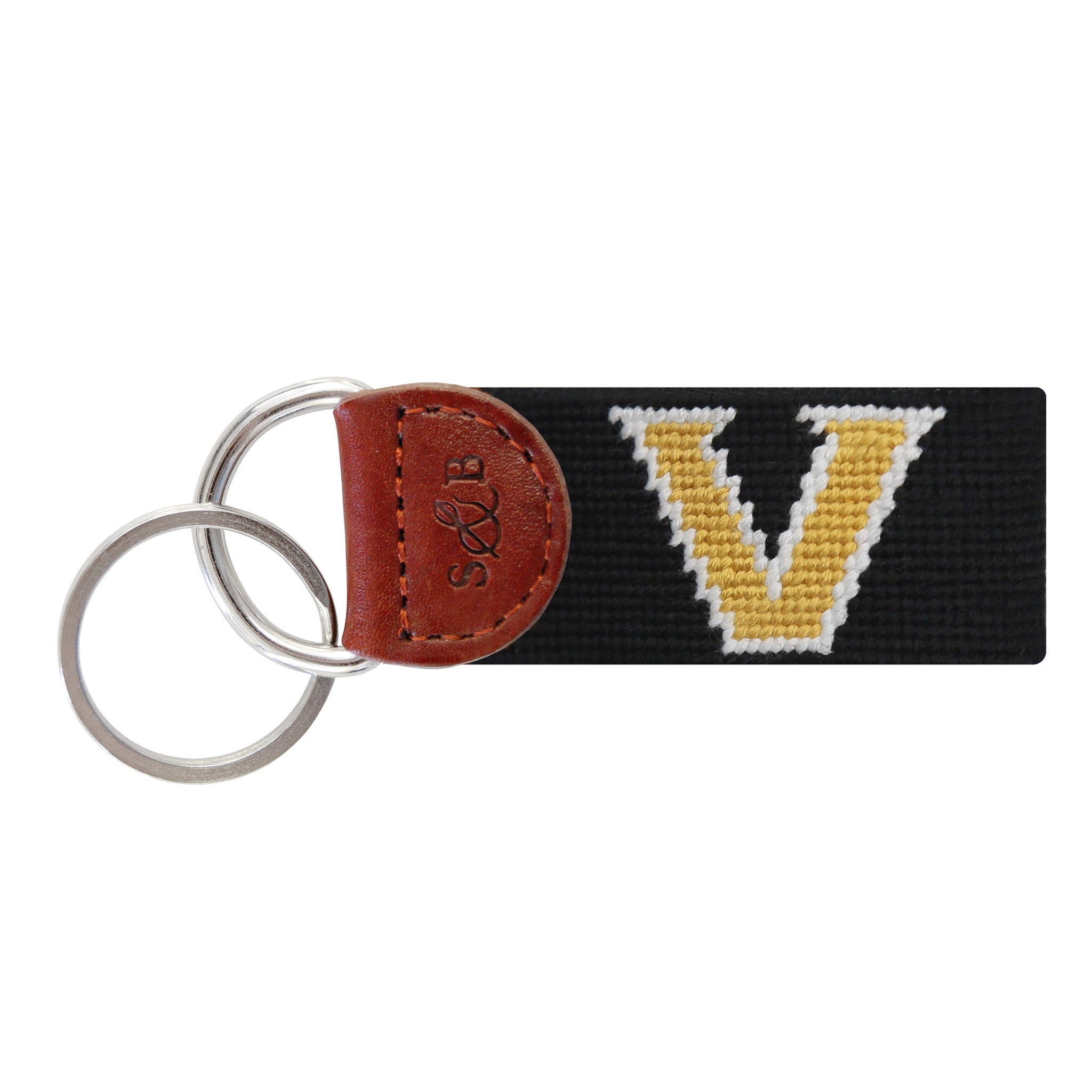 Smathers and Branson Vanderbilt Needlepoint Key Fob 