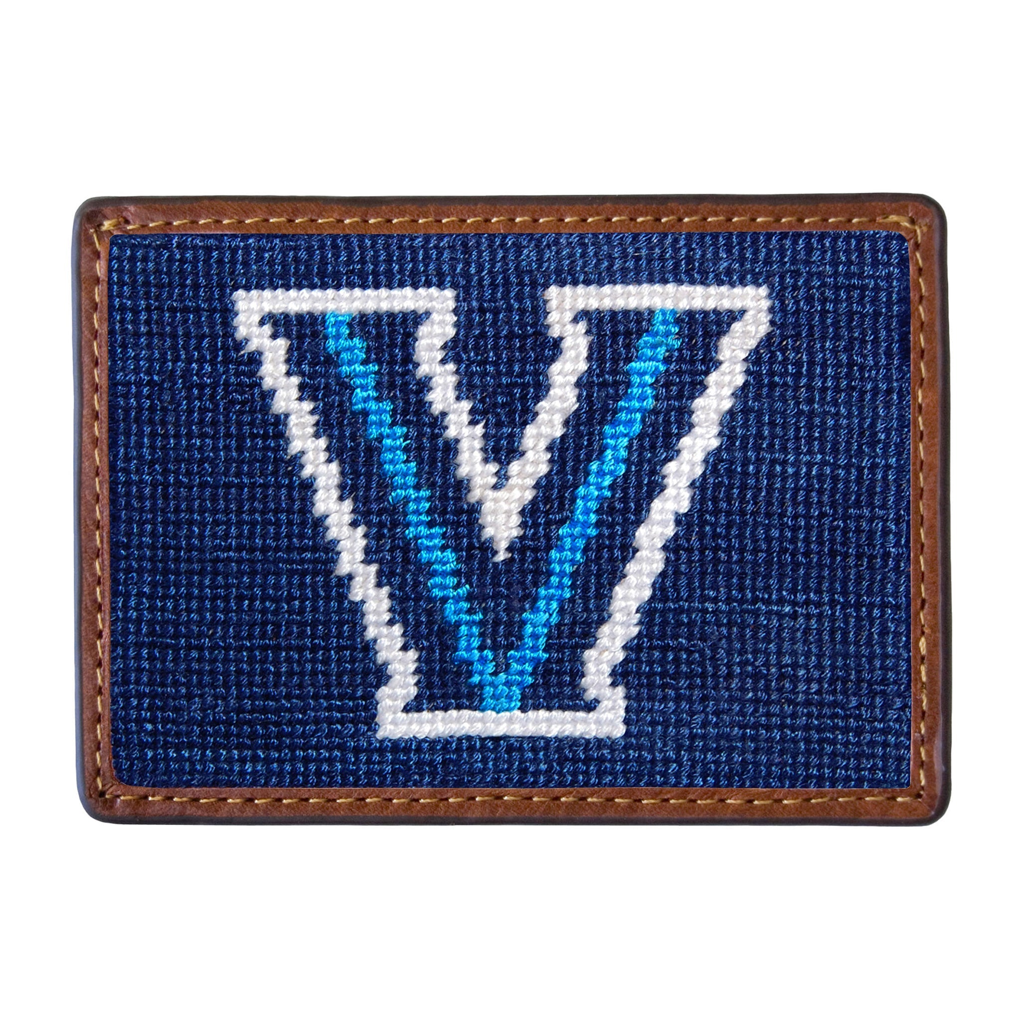 Smathers and Branson Villanova Needlepoint Credit Card Wallet Front side