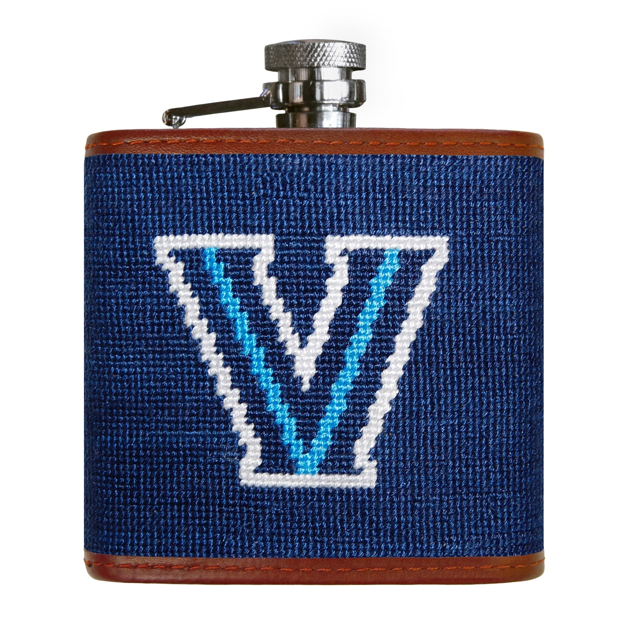 Smathers and Branson Villanova Needlepoint Flask Front 